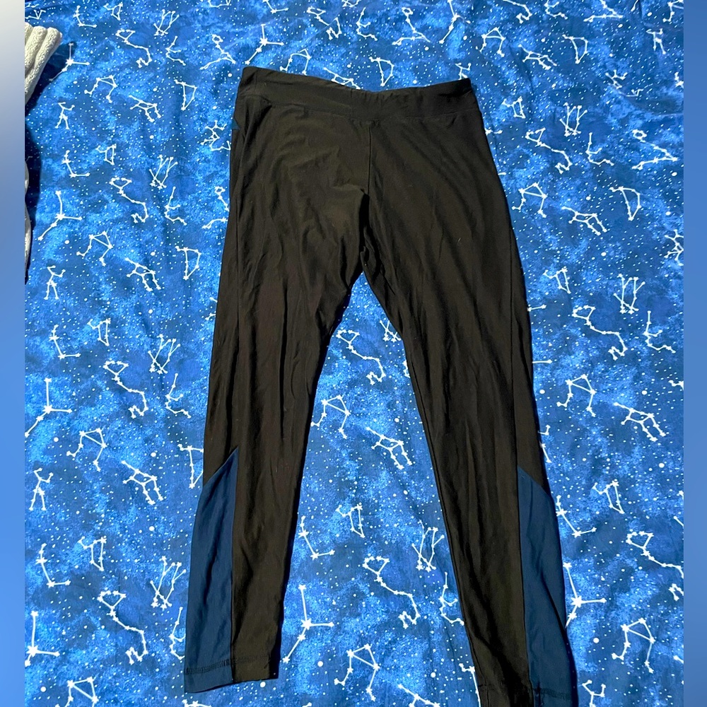 Athletic Works Leggings Blue Accents